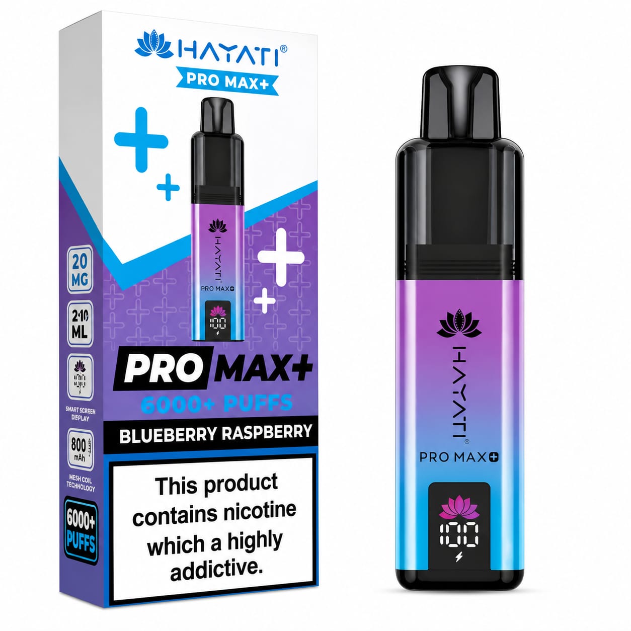 Hayati Pro Max Plus 6000 Puff Prefilled Vape Kit - Pack Of 5