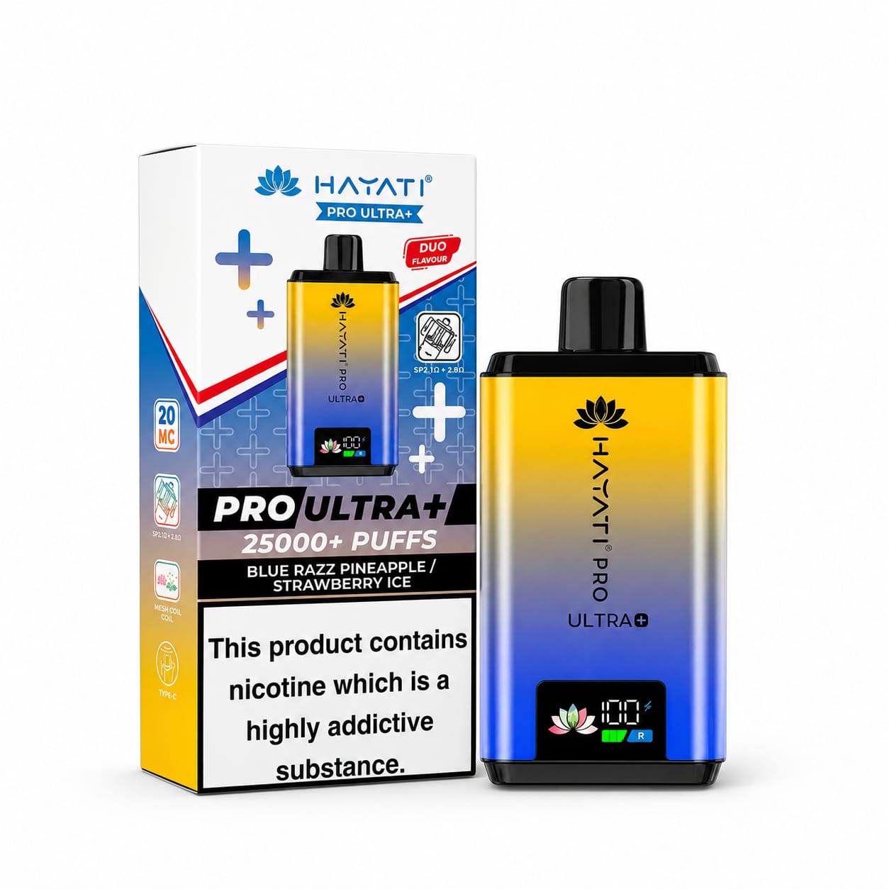 Hayati Pro Ultra Plus 25000 Prefilled Vape Kit, Single Device