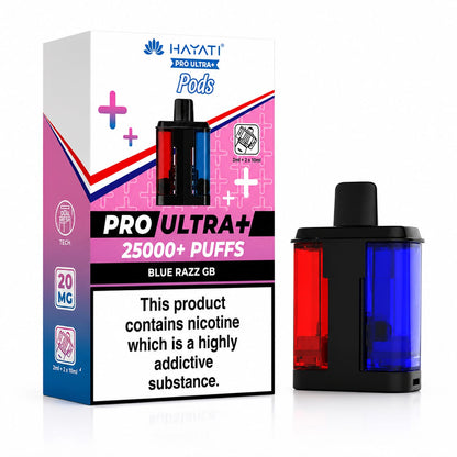 Hayati Pro Ultra Plus 25000 Puff Prefilled Replacement Pods 20mg, Pack Of 5