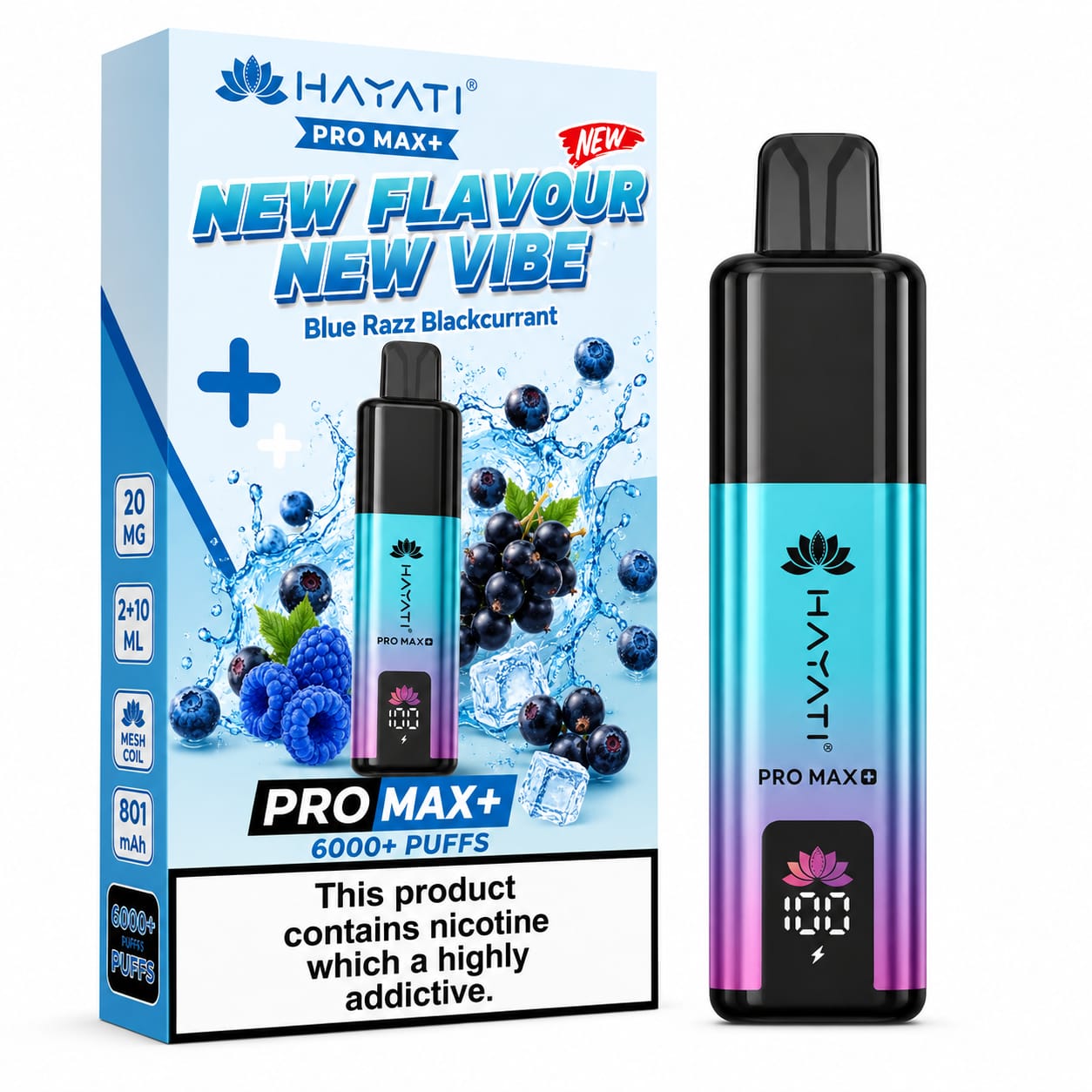 Hayati Pro Max Plus 6000 Puff Prefilled Vape Kit - Pack Of 5