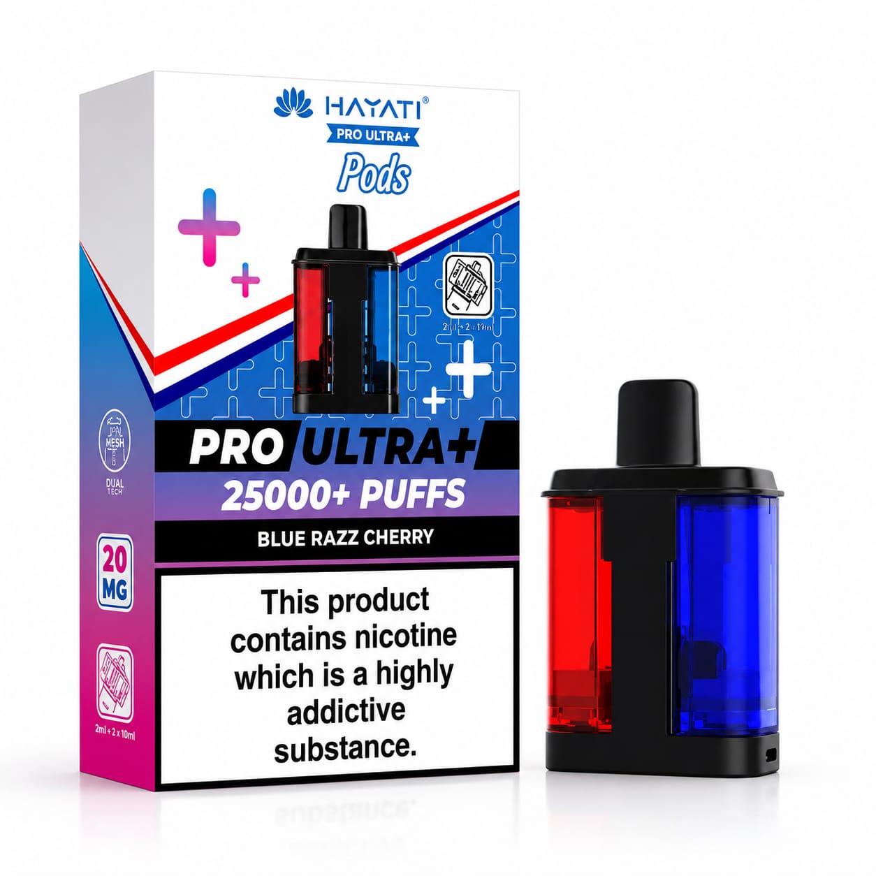 Hayati Pro Ultra Plus 25000 Puff Prefilled Replacement Pods 20mg, Pack Of 5