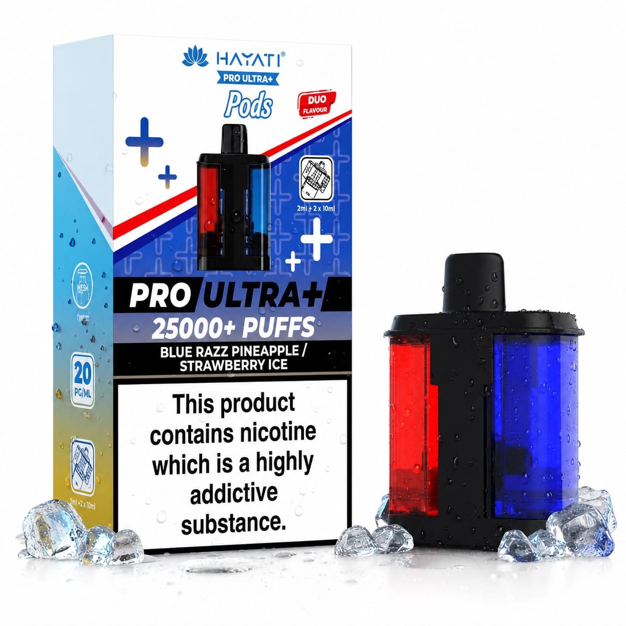 Hayati Pro Ultra Plus 25000 Puff Prefilled Replacement Pods 20mg, Pack Of 5