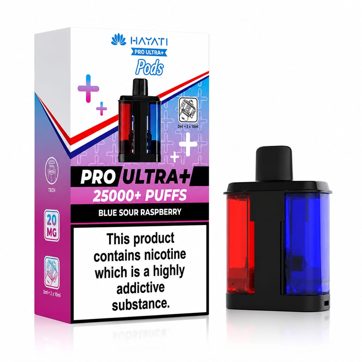 Hayati Pro Ultra Plus 25000 Puff Prefilled Replacement Pods 20mg, Pack Of 5