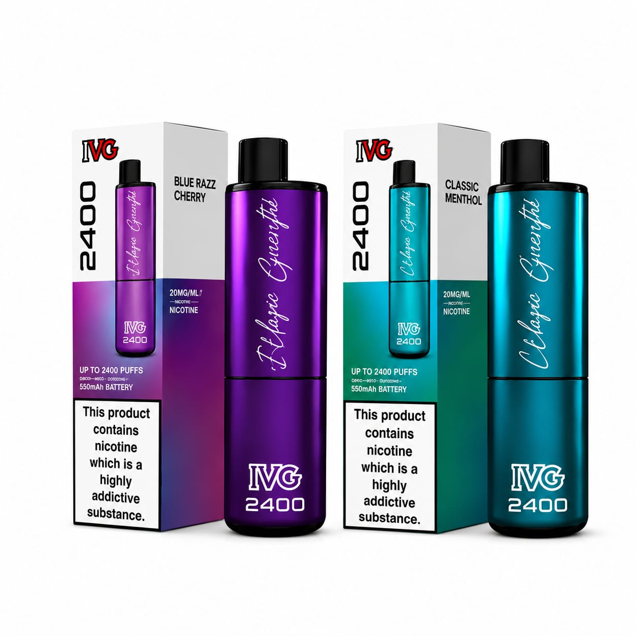 IVG 2400 Disposable 4 in 1 Edition Vape, Pack Of 5 Devices