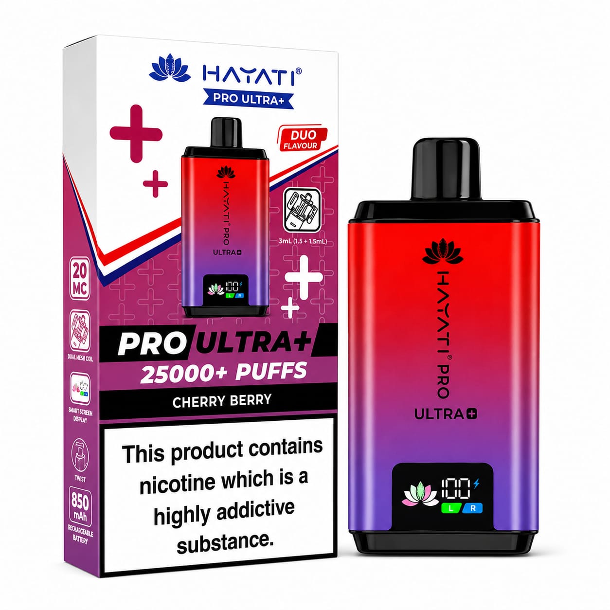 Hayati Pro Ultra Plus 25000 Prefilled Vape Kit, Single Device