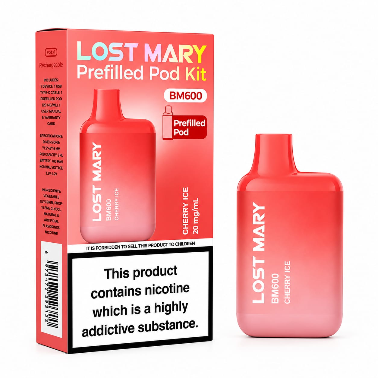 Lost Mary BM600 Prefilled Vape Kit - Single Edition