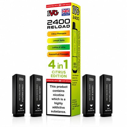 Ivg 2400 Reloaded Prefilled 4 in 1 Replacement Pods -Pack of 5