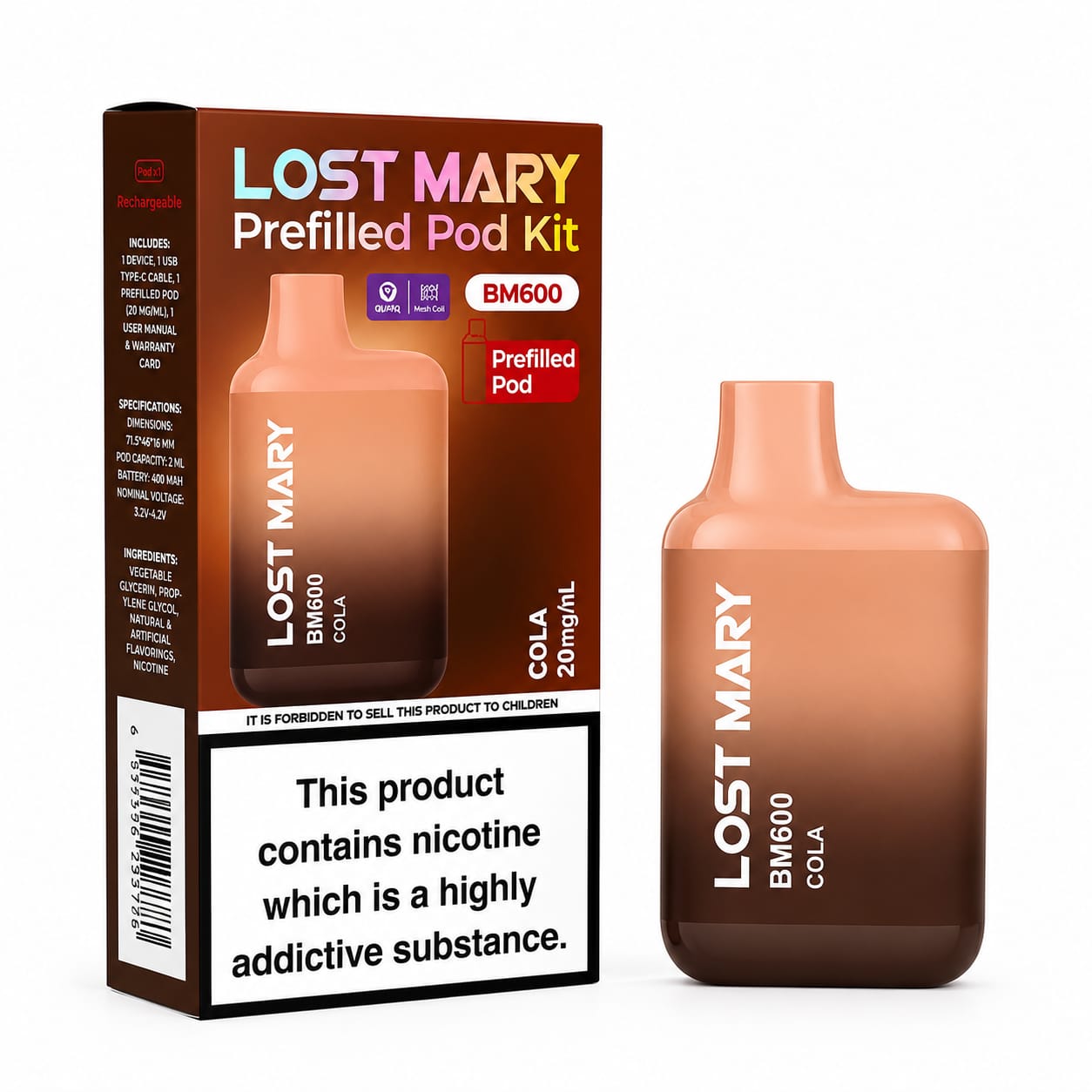 Lost Mary BM600 Prefilled Vape Kit - Single Edition