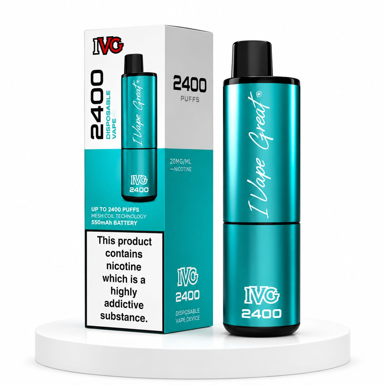 IVG 2400 Disposable 4 in 1 Edition Vape, Single Device