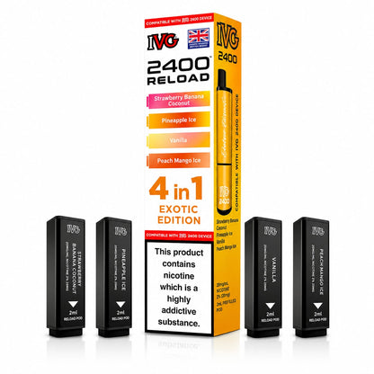 Ivg 2400 Reloaded Prefilled 4 in 1 Replacement Pods -Pack of 5