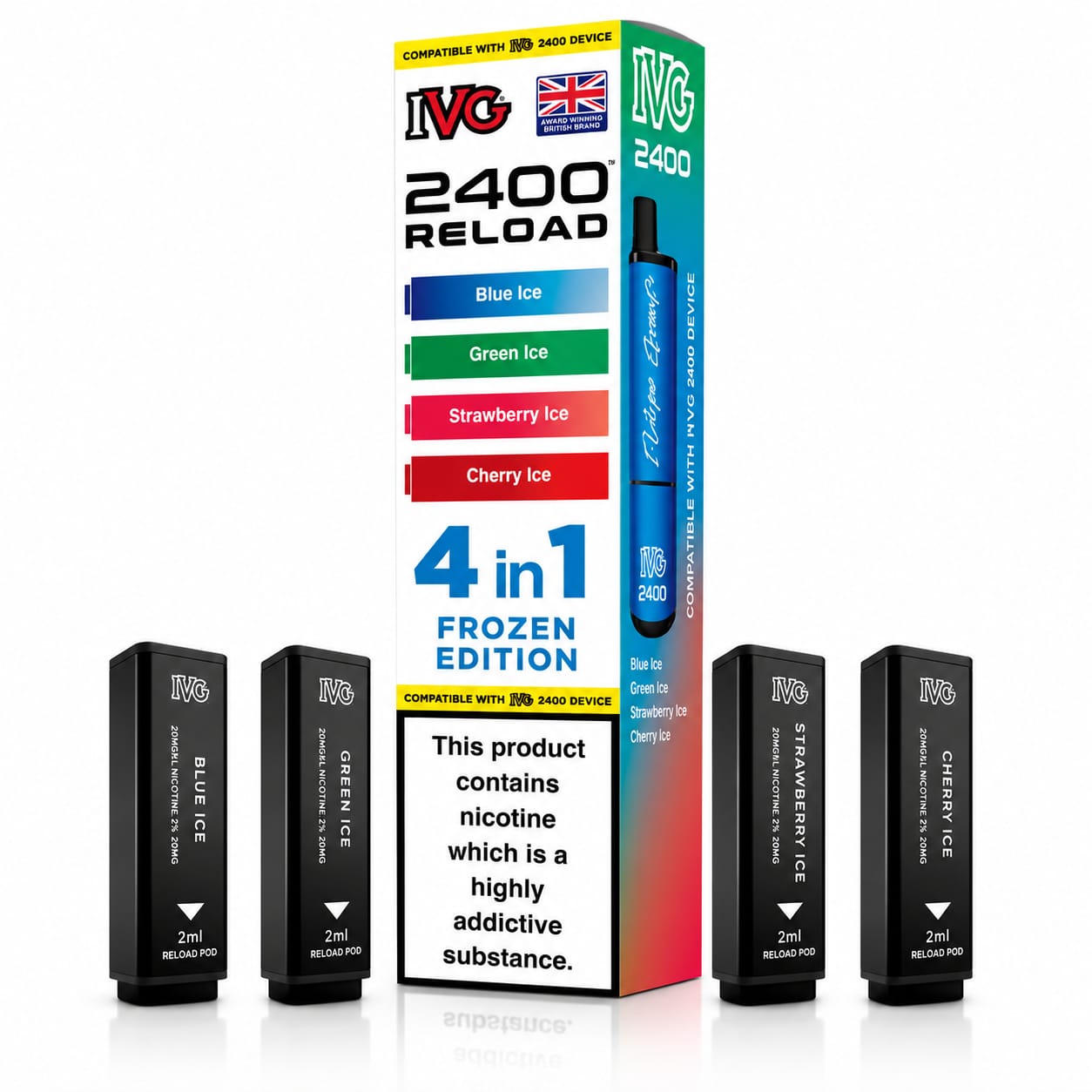 Ivg 2400 Reloaded Prefilled 4 in 1 Replacement Pods -Pack of 5