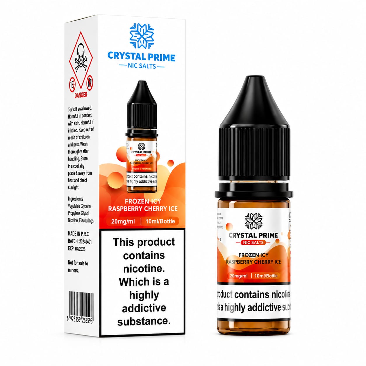 Crystal Prime 7000 Nic Salt 10ml E-Liquid - Pack of 10 Bottles