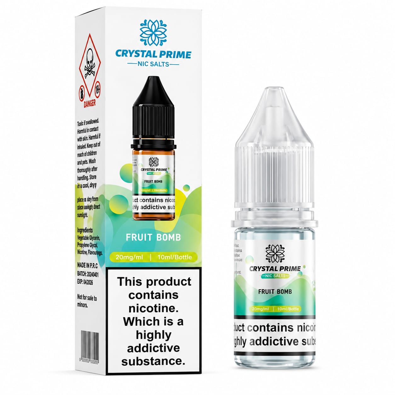 Crystal Prime 7000 Nic Salt 10ml E-Liquid - Pack of 10 Bottles