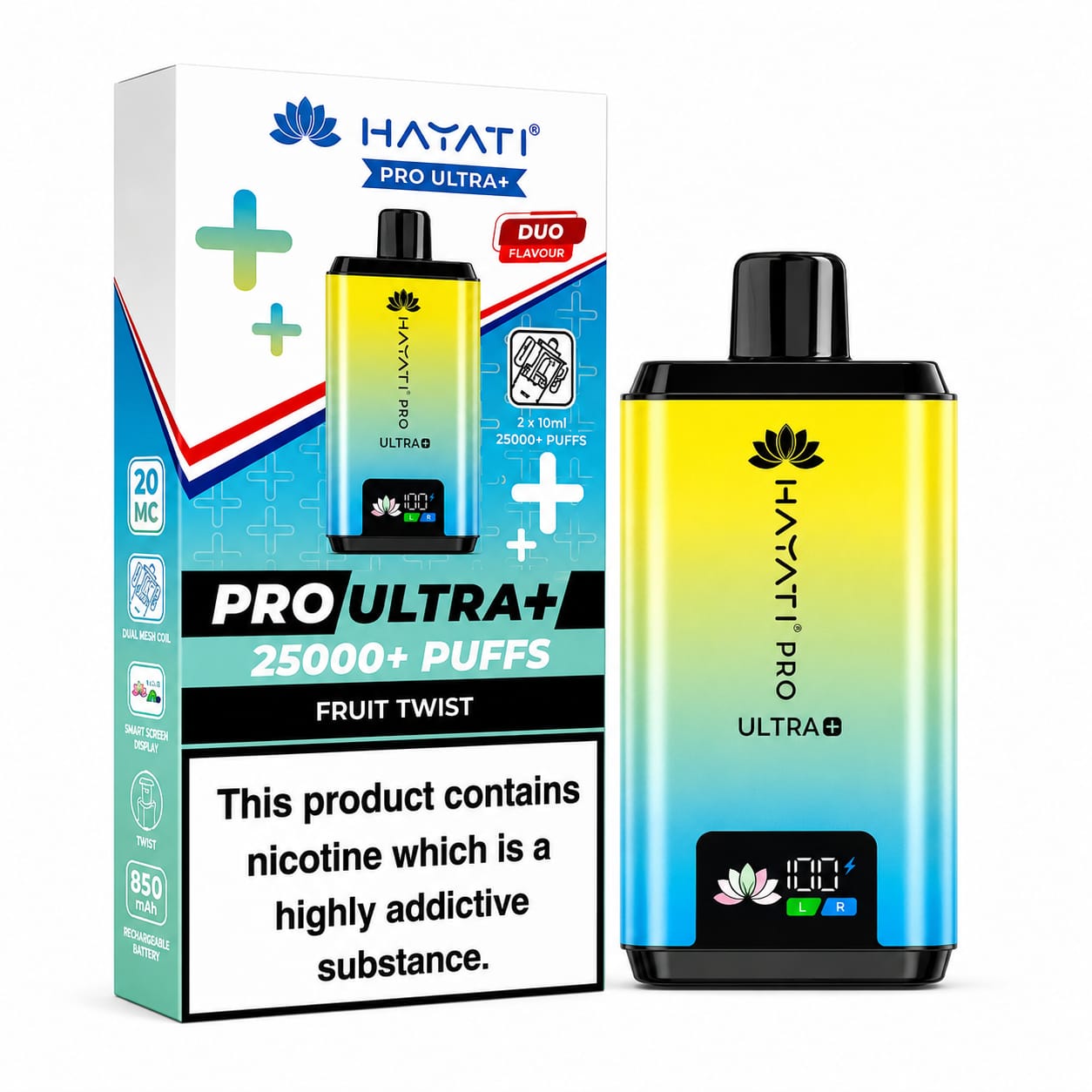 Hayati Pro Ultra Plus 25000 Prefilled Vape Kit, Single Device