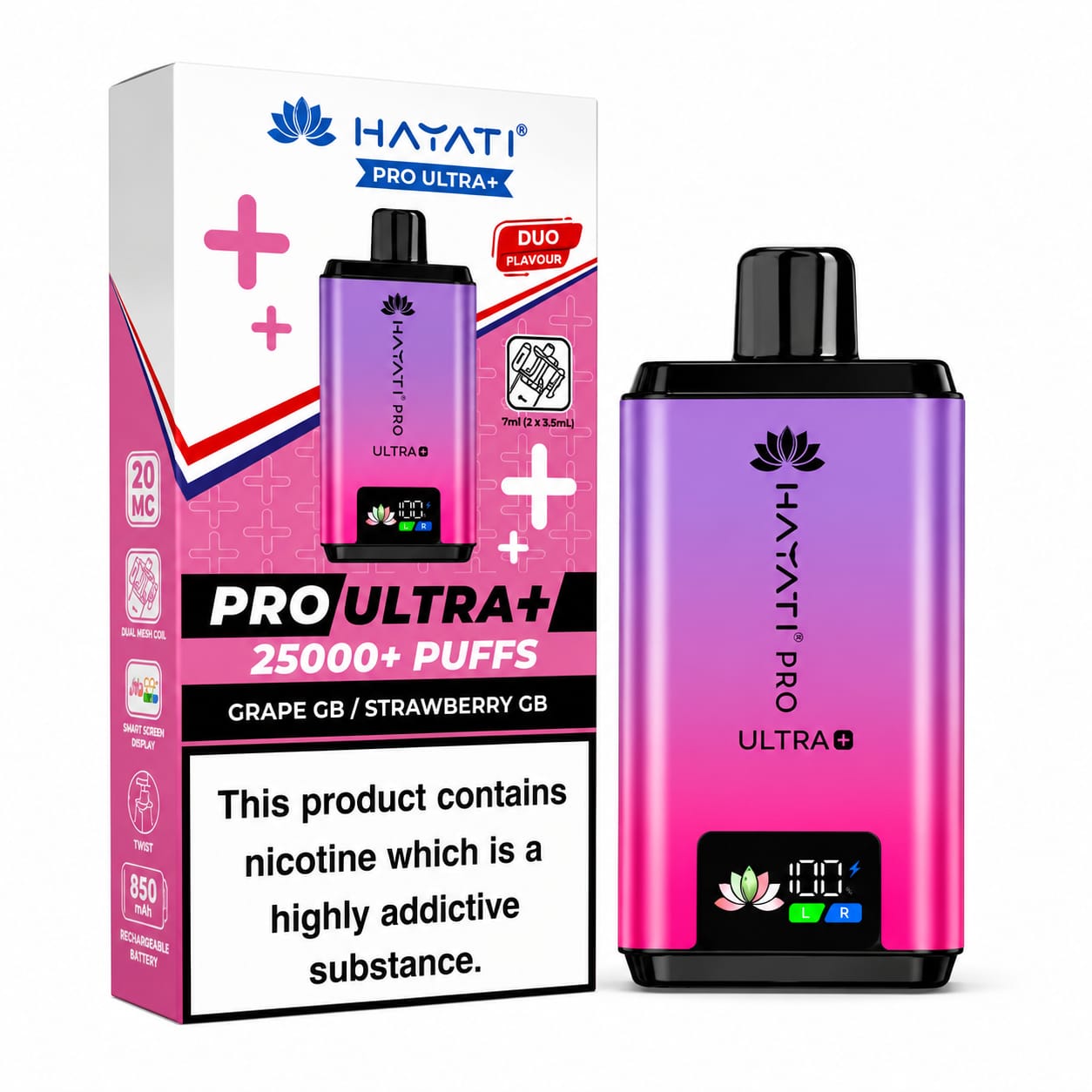 Hayati Pro Ultra Plus 25000 Prefilled Vape Kit, Single Device
