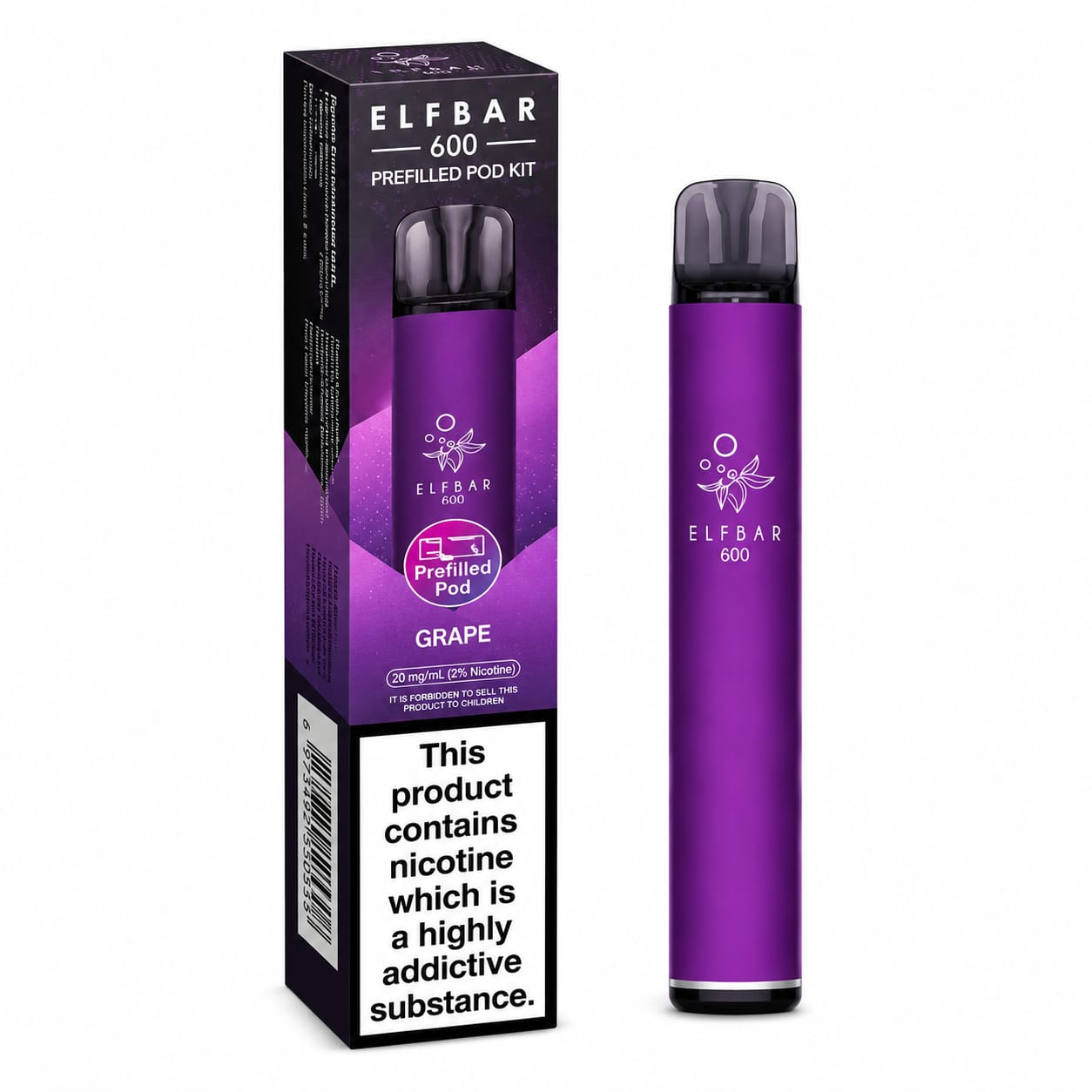 Elf Bar 600 Prefilled Vape Kit, Single Device