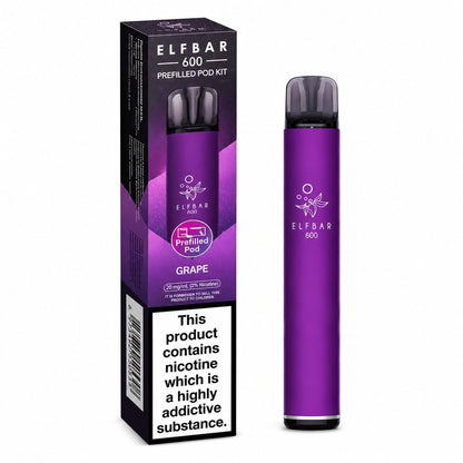 Elf Bar 600 Prefilled Vape Kit, Single Device