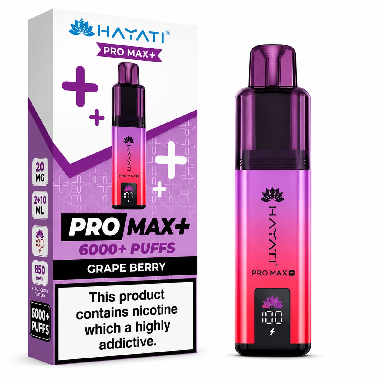 Hayati Pro Max Plus 6000 Puff Prefilled Vape Kit - Pack Of 5
