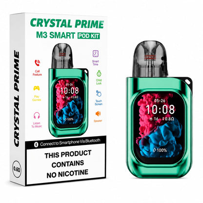 Crystal Prime M3 Smart Vape Pod Kit, Refillable and Reusable, Single Device
