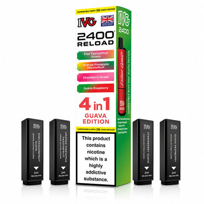 Ivg 2400 Reloaded Prefilled 4 in 1 Replacement Pods -Pack of 5