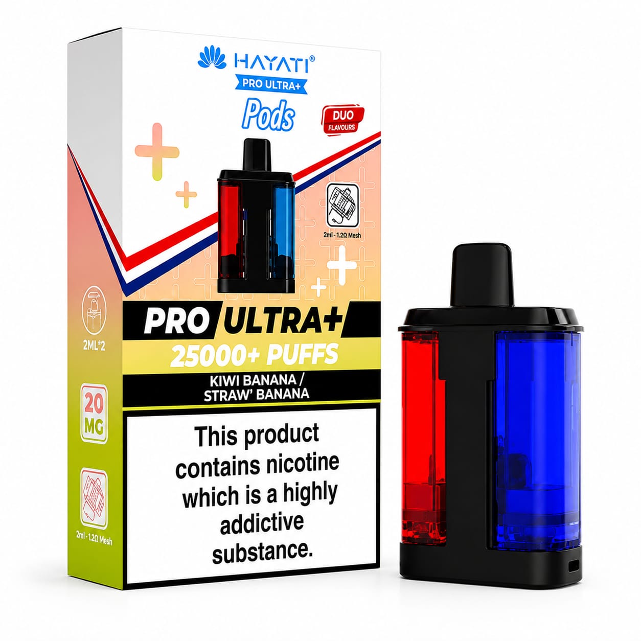 Hayati Pro Ultra Plus 25000 Puff Prefilled Replacement Pods 20mg, Pack Of 5