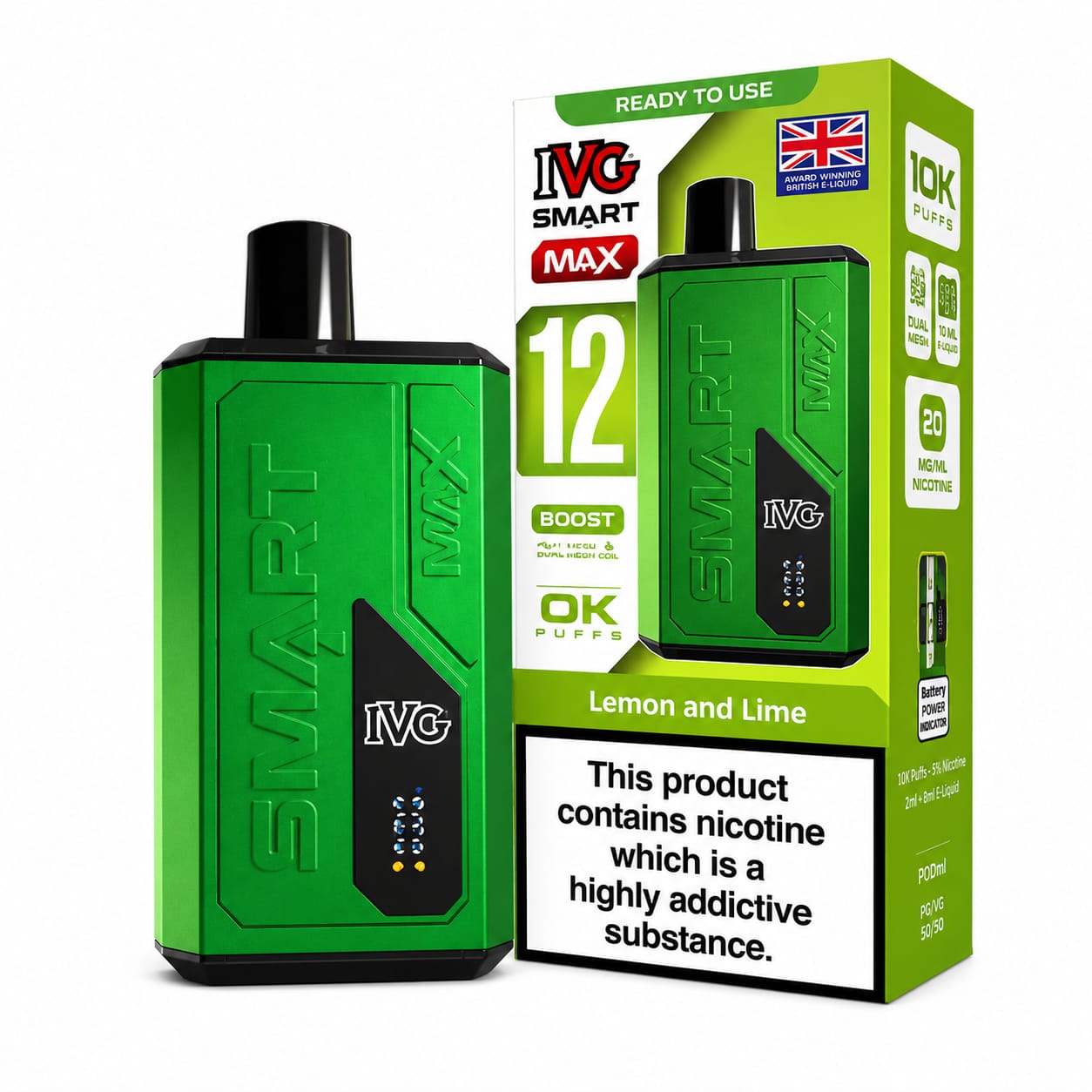 IVG Smart Max 10000 Puff Prefilled Vape Kit - Pack Of 5