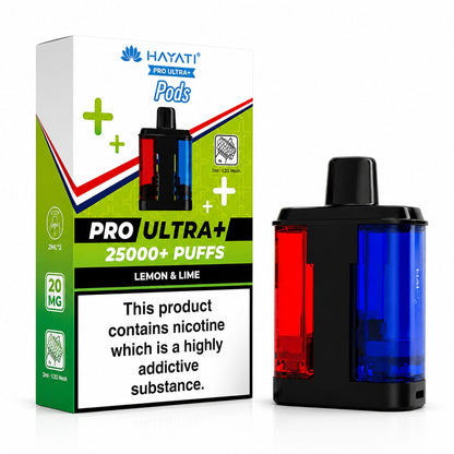 Hayati Pro Ultra Plus 25000 Puff Prefilled Replacement Pods 20mg, Pack Of 5