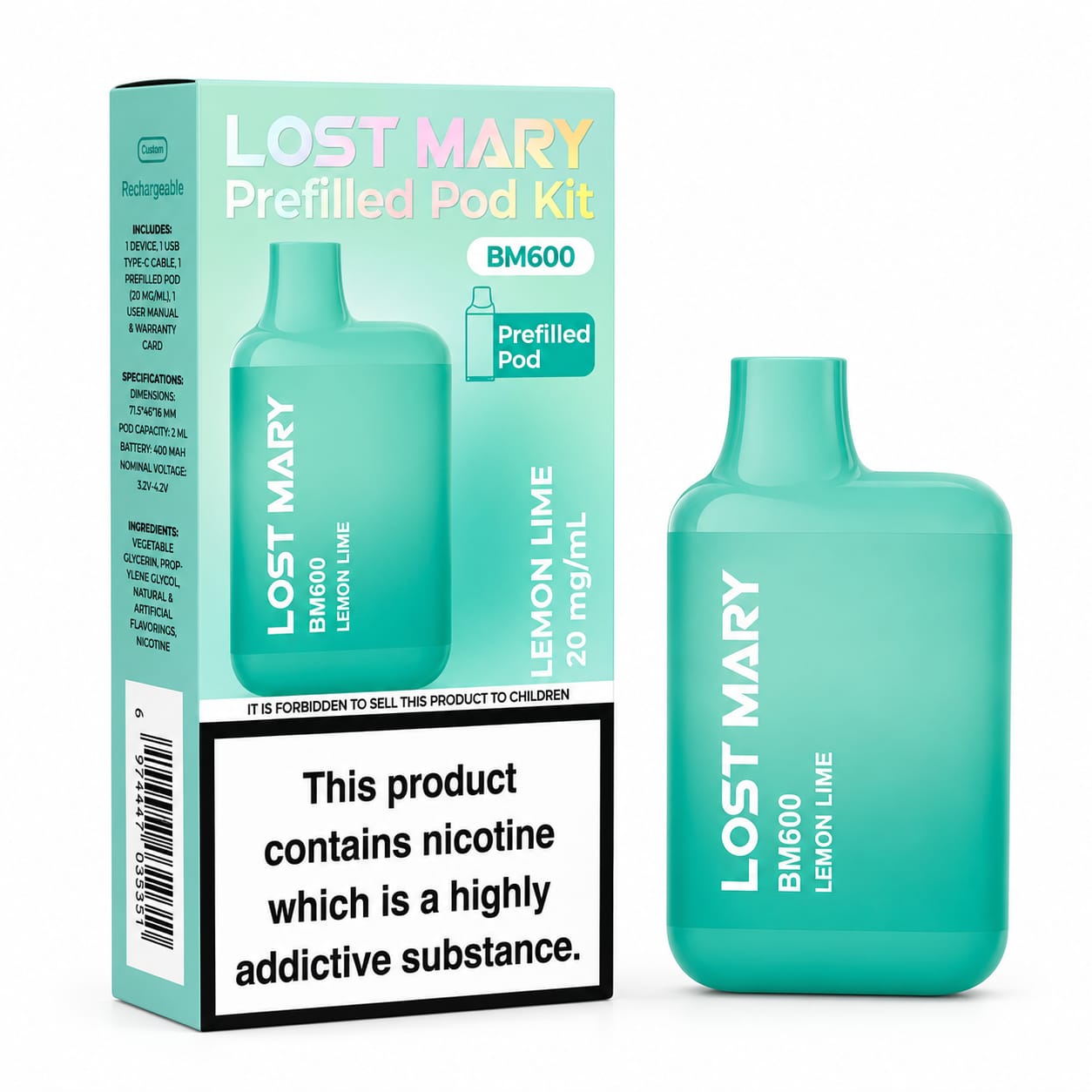 Lost Mary BM600 Prefilled Vape Kit - Single Edition