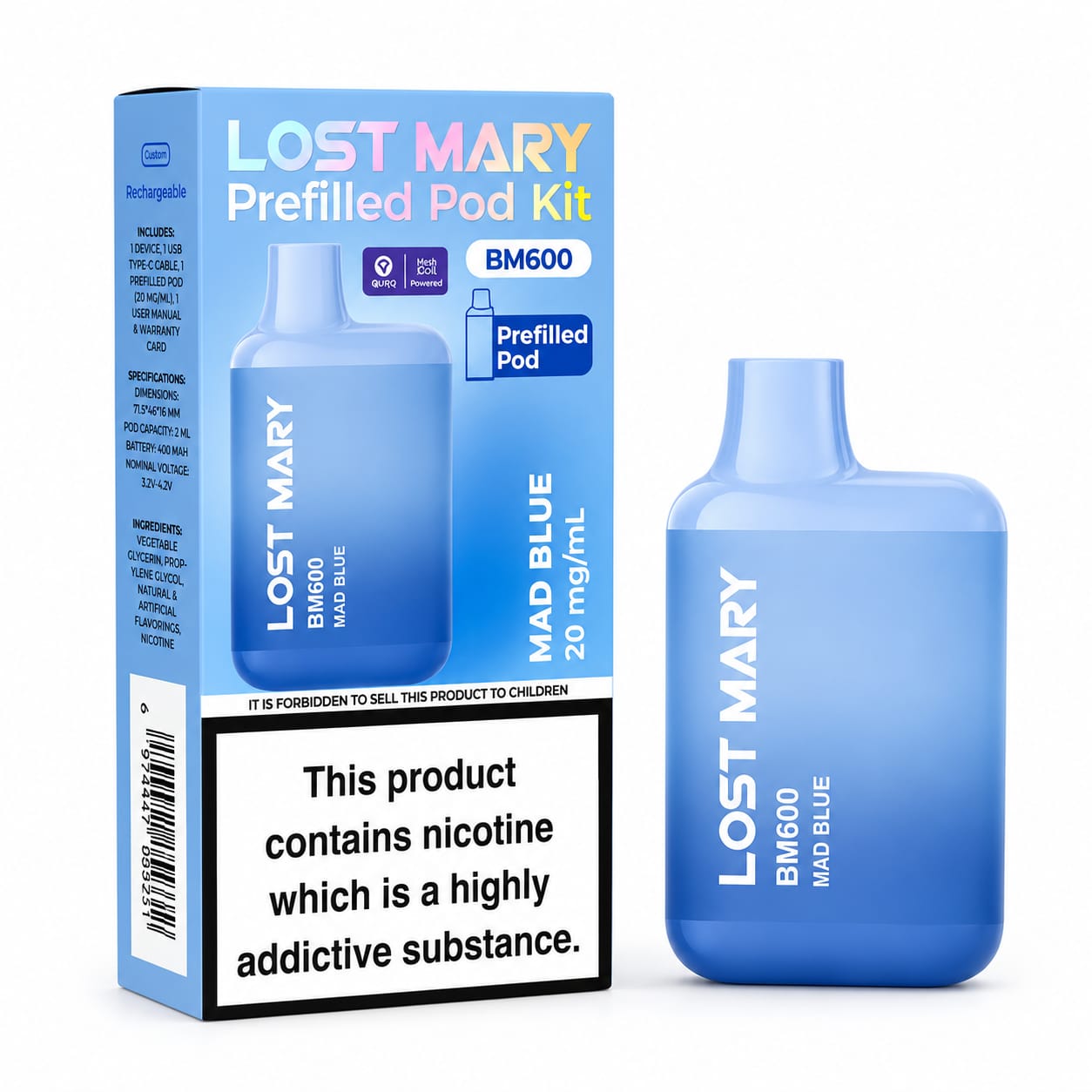 Lost Mary BM600 Prefilled Vape Kit - Single Edition