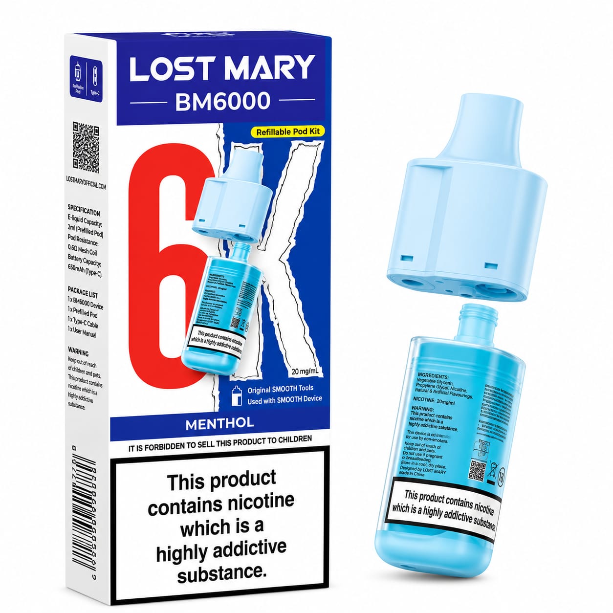Lost Mary BM6000 Prefilled Replacement Pod, Single