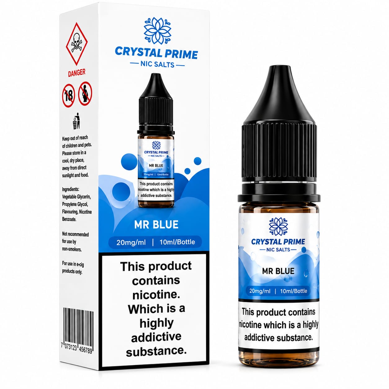 Crystal Prime 7000 Nic Salt 10ml E-Liquid - Pack of 10 Bottles