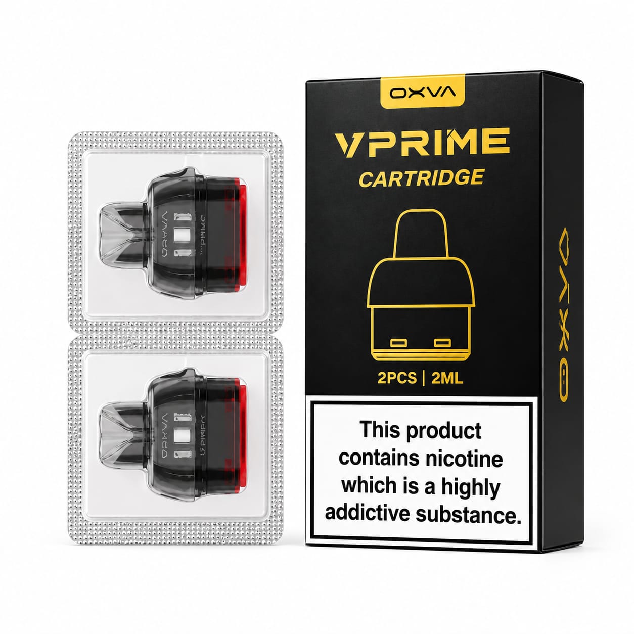 OXVA VPRIME Replacement Pods 2ml -Pack of 2 - TPD-Compliant Vape Pods