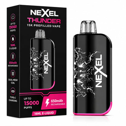 Nexel Thunder 15K Prefilled Pod Vape Kit, Single Device