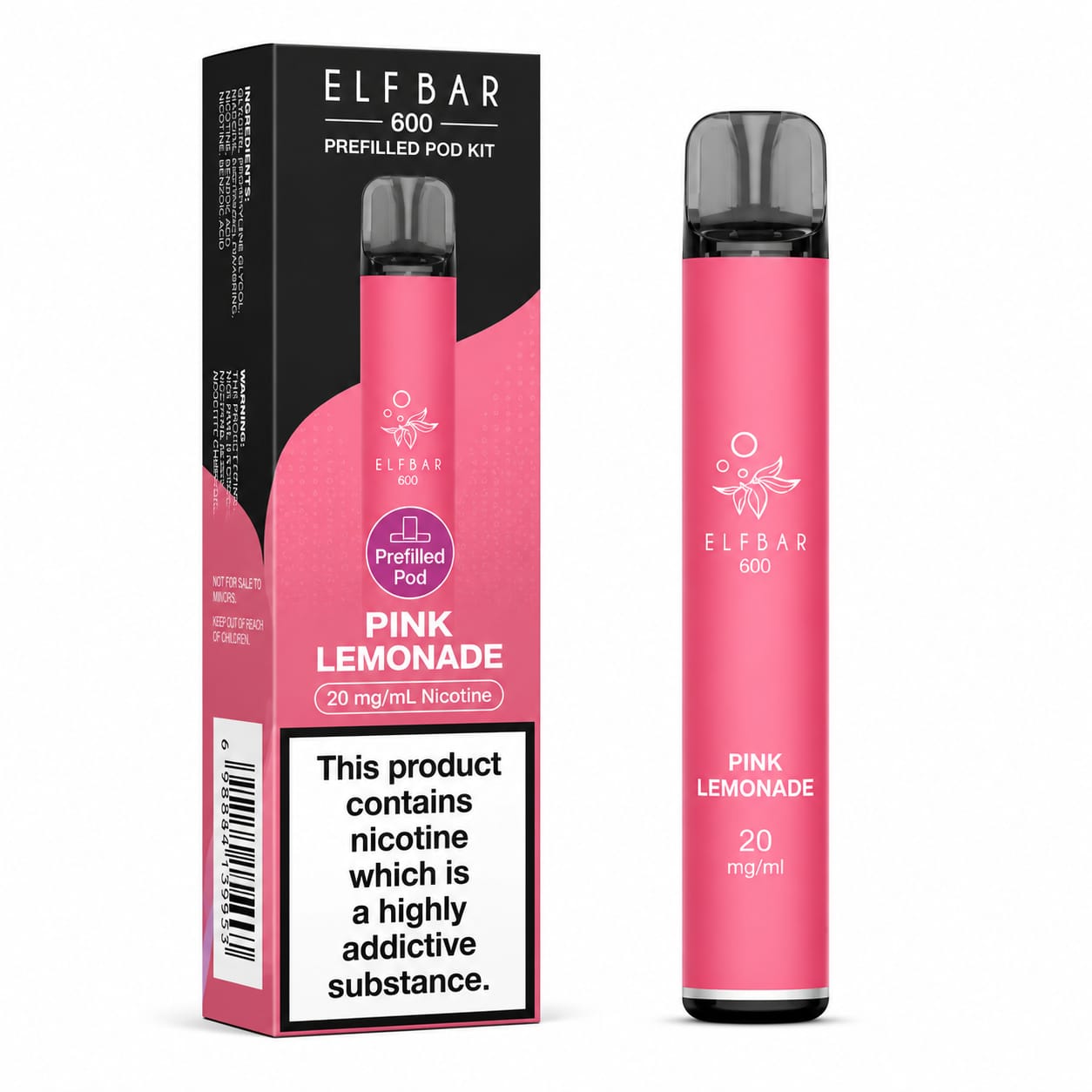Elf Bar 600 Prefilled Vape Kit, Single Device