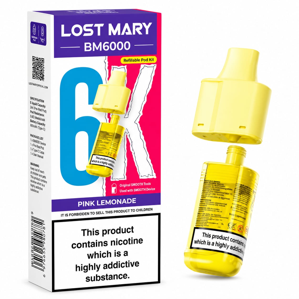 Lost Mary BM6000 Prefilled Replacement Pod, Single