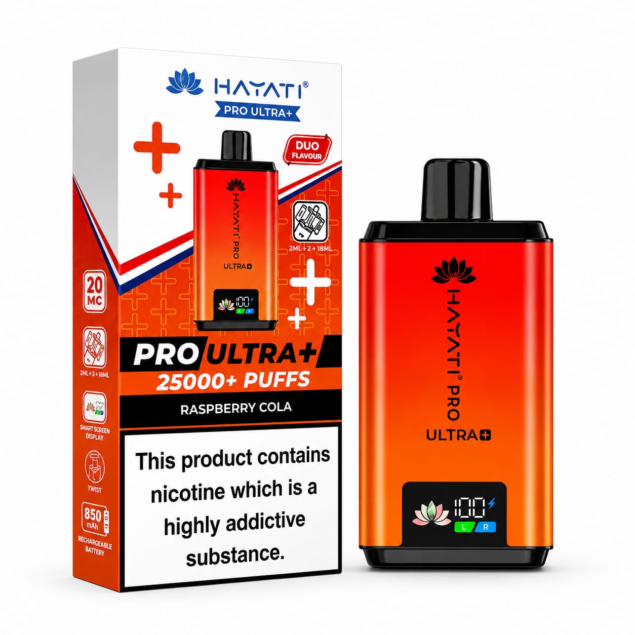 Hayati Pro Ultra Plus 25000 Prefilled Vape Kit, Single Device