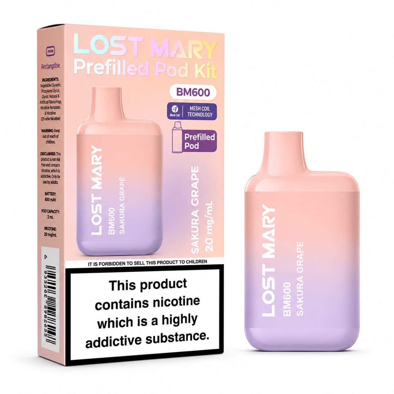Lost Mary BM600 Prefilled Vape Kit - Single Edition