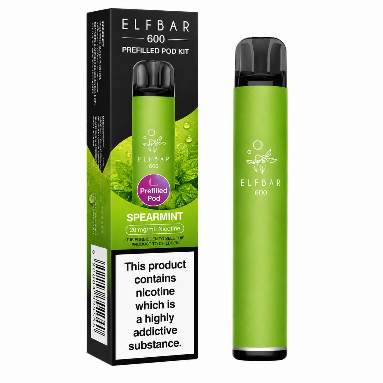 Elf Bar 600 Prefilled Vape Kit, Single Device