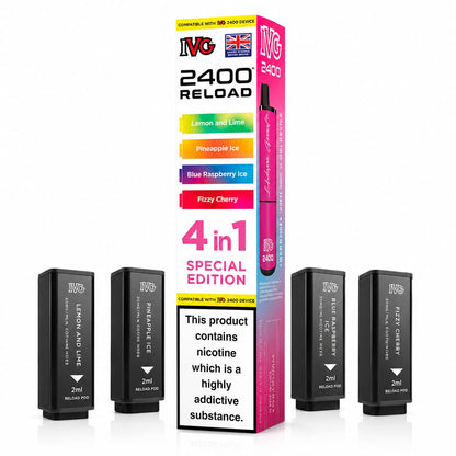 Ivg 2400 Reloaded Prefilled 4 in 1 Replacement Pods -Pack of 5