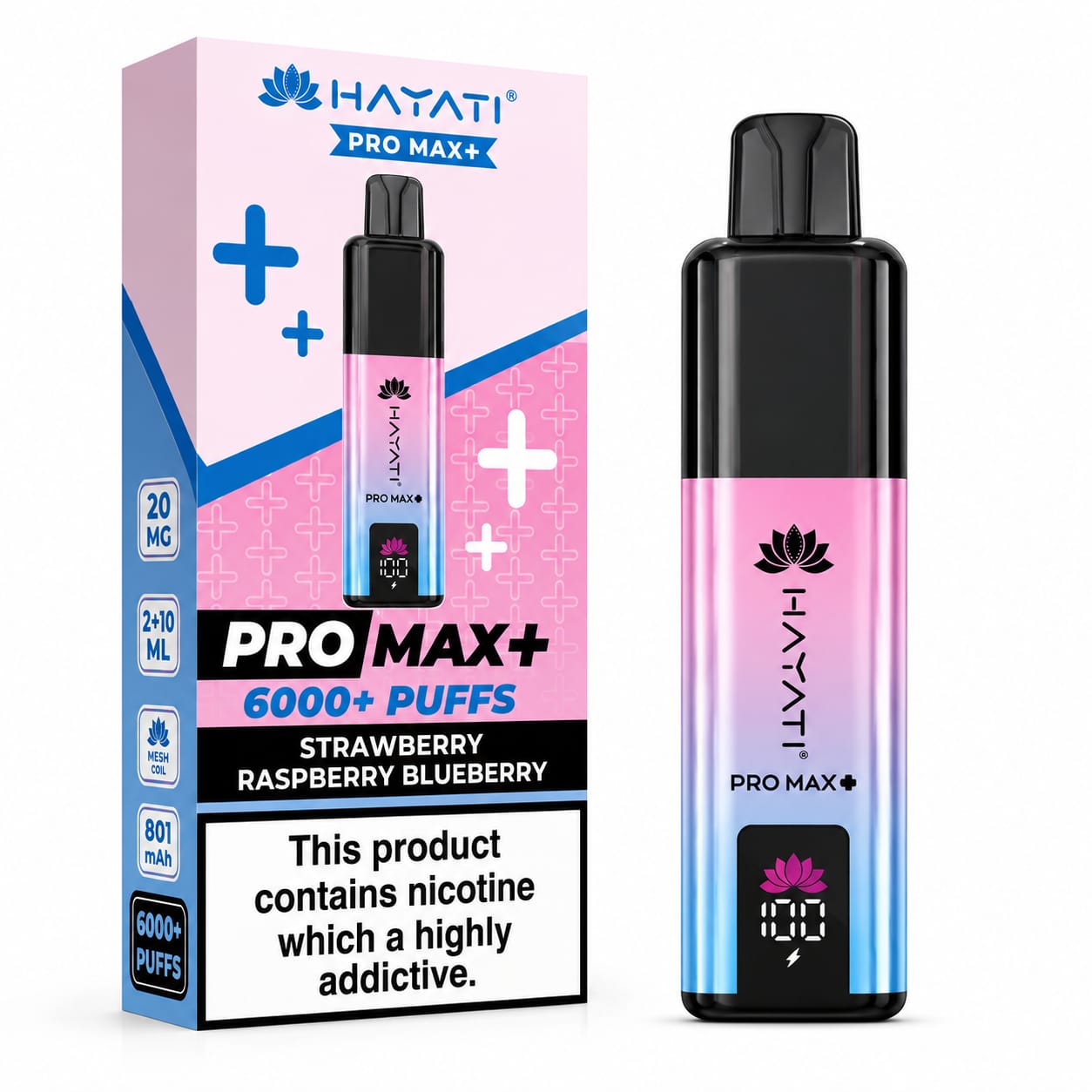 Hayati Pro Max Plus 6000 Puff Prefilled Vape Kit - Pack Of 5