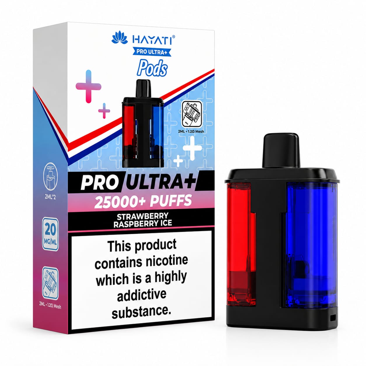 Hayati Pro Ultra Plus 25000 Puff Prefilled Replacement Pods 20mg, Pack Of 5