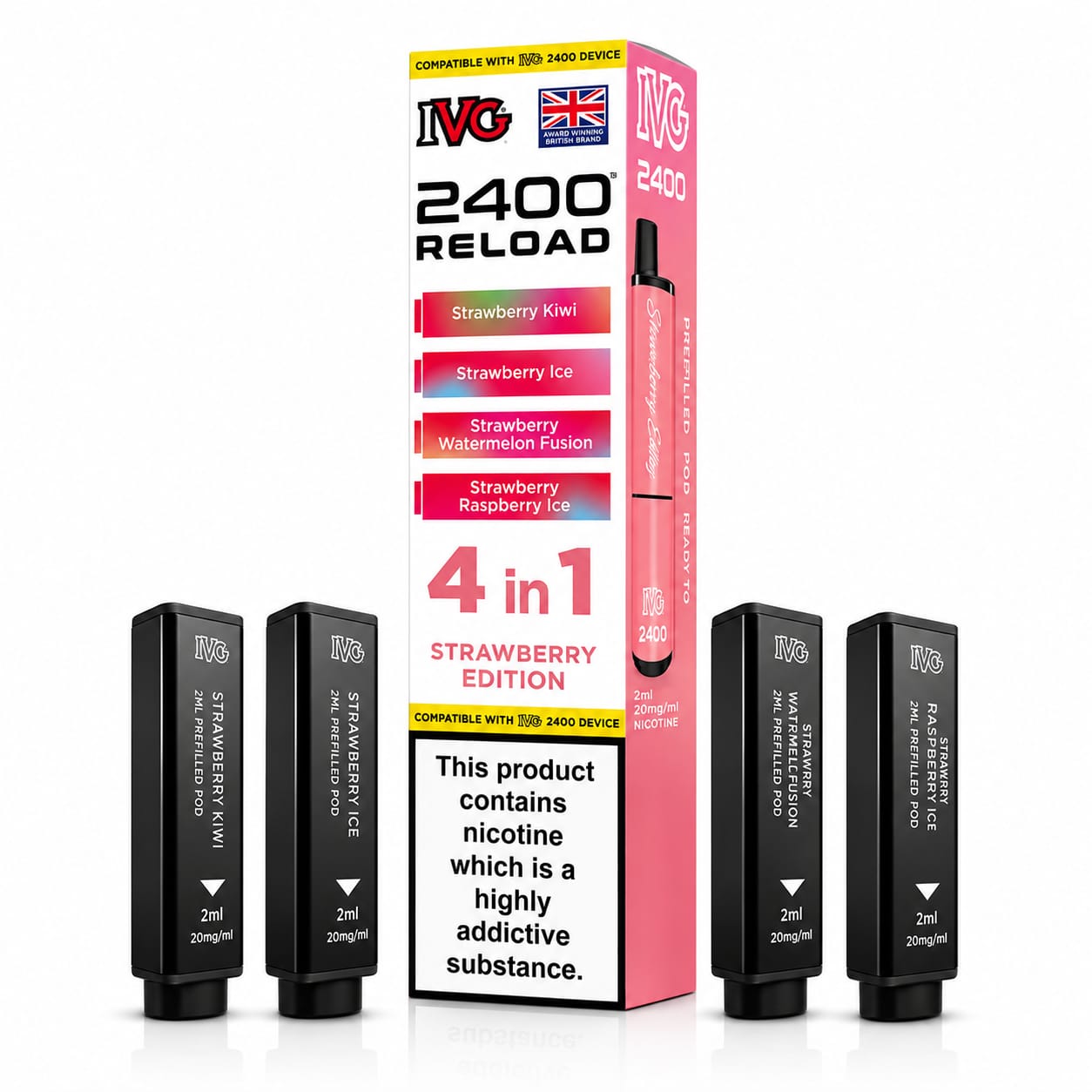 Ivg 2400 Reloaded Prefilled 4 in 1 Replacement Pods -Pack of 5