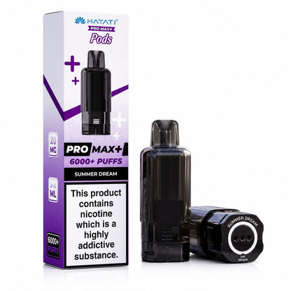 Hayati Pro Max Plus 6000 Puff Prefilled Replacement Pods, Pack Of 5