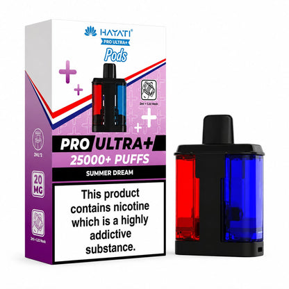 Hayati Pro Ultra Plus 25000 Puff Prefilled Replacement Pods 20mg, Pack Of 5
