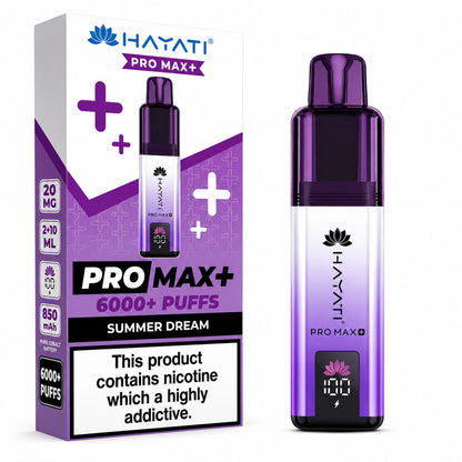 Hayati Pro Max Plus 6000 Puff Prefilled Vape Kit - Pack Of 5