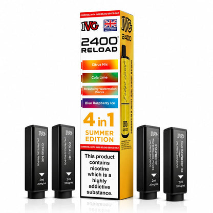 Ivg 2400 Reloaded Prefilled 4 in 1 Replacement Pods -Pack of 5