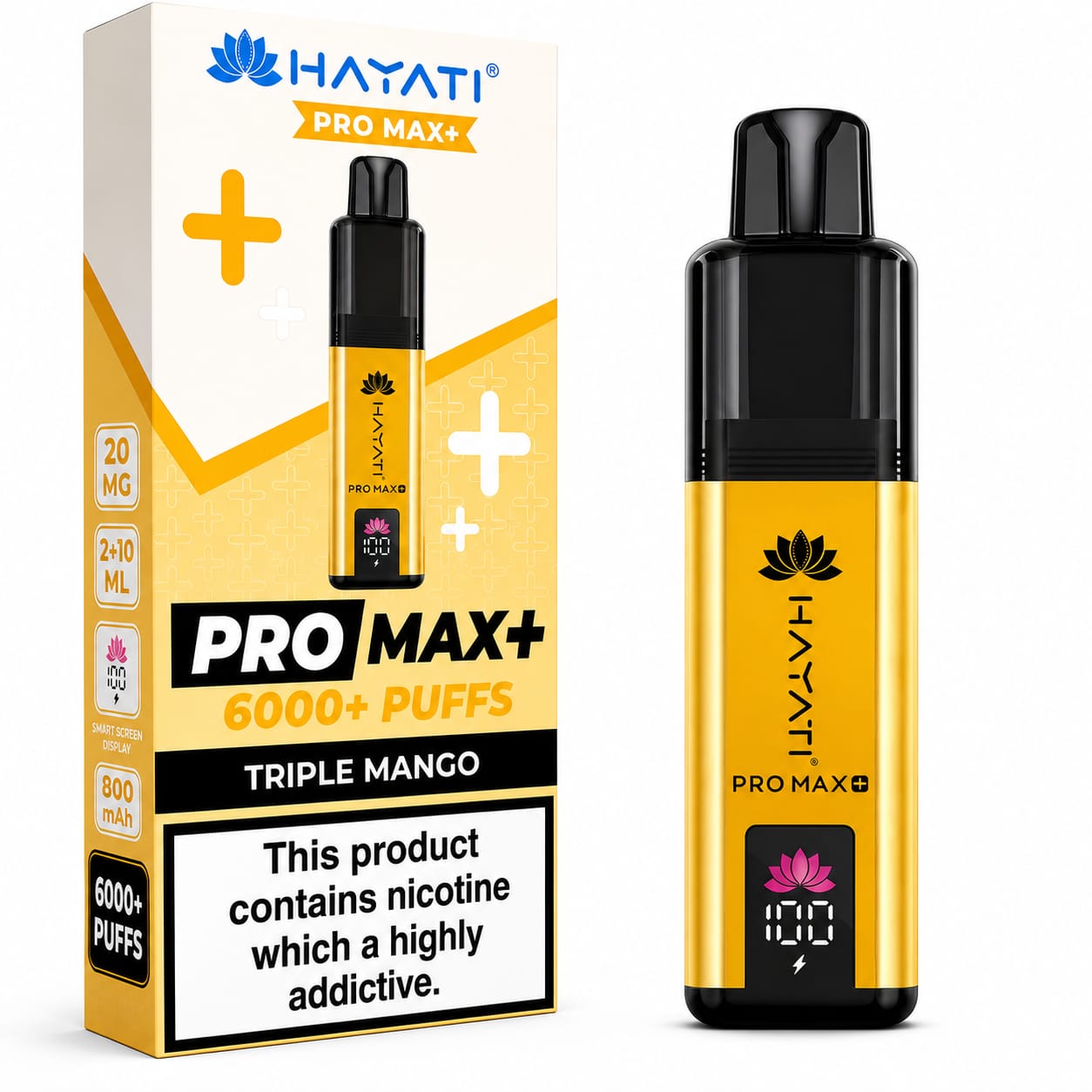 Hayati Pro Max Plus 6000 Puff Prefilled Vape Kit - Pack Of 5